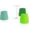 NowyStyl Pouf Set Versi, 3 poufs avec table, vert/vert clair/turquoise/blanc