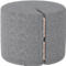 NowyStyl Sitzpouf Tri.Ply S, modular, Blazer-Stoff, ø 55 cm, grau