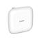 Weißer D-Link Access Point. Das Gerät ist rechteckig mit abgerundeten Ecken und dem D-Link Logo. Es gibt eine kleine LED Anzeige.
