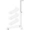 Office Caddy Workplace Sigel serie Move it, eenzijdig, in hoogte verstelbaar, 4 zwenkwielen, 3 metalen houders, donkergrijs