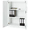Office cupboard, 3OH, lockable, with overlay doors, W 800 mm, traffic white