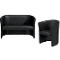 Offre complète 2 Fauteuils + 1 canapé Club, noir