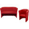 Offre complète 2 Fauteuils + 1 canapé Club, rouge