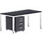 Offre complète BEXXSTAR : bureau l. 1600 x P 800 mm, piètement carré et caisson mobile, noir
