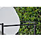 Offre complète : chariot de transport mobile et 5 tables hautes Quickstep - Ø 700 x H 1100 mm - résistantes aux désinfectants - blanc - sans ouverture de parasol