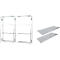 Offre complète rayonnage de base + rayonnage annexe, avec 10 tablettes MULTIplus150, H 2000 x L 2000 x P 500 mm, acier galvanisé