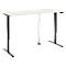 Offre complète Schäfer Shop Bureau Genius AERO FLEX, hauteur réglable électriquement à 1 niveau, rectangle, pied en T, L 1600 mm, blanc/noir + spirale de câble