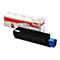 Toner noir pour imprimante OKI avec emballage. Impression : "OKI Printing Solutions", "Genuine Toner Cartridge".