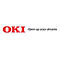 OKI-Logo in Rot mit Schriftzug "Open up your dreams" auf weißem Hintergrund.