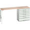 Onderzetter Bott verso, multiplexplaat, 7 laden, B 2000 x D 600 x H 930 mm, lichtgrijs