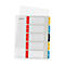 Onglets Leitz® Cosy, A4 extra large, inscriptible, perforation universelle, feuille de couverture remplaçable, polypropylène, onglets colorés 1-5