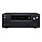 Ein schwarzer AV-Receiver, Frontansicht, mit Knöpfen und einem Display, auf dem "THX Cinema" steht.