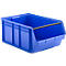 Opbergbak met open voorzijde en draagbeugel SSI Schäfer LF 743, polypropeen, L 715 x B 470 x H 300 mm, 74 l, blauw