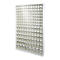 Opbergbakkast, volume 635 l, 154 uitneembare opbergboxen met verzonken greep, B 1270 x D 250 x H 2000 mm, l.grijs/transparant