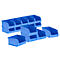 Opbergbakken met open voorzijde SSI Schäfer LF 211, polypropeen, inhoud 0,9 l, tot 5 kg, blauw, 15 st.