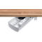 Opbergdoos onderbouw draaiende lade SWING draaibaar, blank aluminium