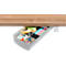 Opbergdoos onderbouw draaiende lade SWING draaibaar, blank aluminium