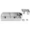 Opbergdoos onderbouw draaiende lade SWING draaibaar, blank aluminium
