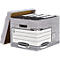 Opbergdozen BANKERS BOX - FSC gerecycled karton - B 335 x D 404 x H 292 mm - wit - grijs - 10 stuks