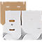 Opbergdozen easyboxx - gerecycled karton - M formaat - B 367 x D 325 x H 263 mm - wit - 10 stuks