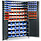 Opbergkast, met beslag, B 1200 x D 500 x H 1935 mm, alu wit/antracietgrijs