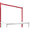 Opbouwframe, Basistafel SPECIAAL werktafel-/werkbanksysteem UNIVERSAL/PROFI, 2000 mm, robijnrood