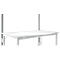 Opbouwframe, laag, Basistafel SPECIAAL werktafel-/werkbank UNIVERSAL/PROFI, aluminium zilver