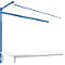 Opbouwframe met giek, Aanbouwtafel SPECIAAL werktafel-/werkbank UNIVERSAL/PROFI, 2000 mm, briljantblauw