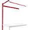 Opbouwframe met giek, Aanbouwtafel STANDAARD werktafel-/werkbank UNIVERSAL/PROFI, 1500 mm, robijnrood
