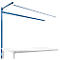 Opbouwframe met giek, Aanbouwtafel STANDAARD werktafel-/werkbank UNIVERSAL/PROFI, 2000 mm, briljantblauw
