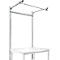 Opbouwframe met giek, Basistafel SPECIAAL werktafel-/werkbank UNIVERSAL/PROFI, 1250 mm, lichtgrijs