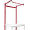 Opbouwframe met giek, Basistafel SPECIAAL werktafel-/werkbank UNIVERSAL/PROFI, 1250 mm, robijnrood