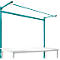 Opbouwframe met giek, Basistafel SPECIAAL werktafel-/werkbank UNIVERSAL/PROFI, 2000 mm, waterblauw
