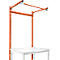 Opbouwframe met giek, Basistafel STANDAARD werktafel/werkbank UNIVERSAL/PROFI, 1250 mm, roodoranje