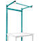 Opbouwframe met giek, Basistafel STANDAARD werktafel/werkbank UNIVERSAL/PROFI, 1250 mm, waterblauw