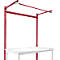 Opbouwframe met giek, Basistafel STANDAARD werktafel/werkbank UNIVERSAL/PROFI, 1500 mm, robijnrood
