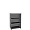 Open kast, 1-delig, 3 ordnerhoogten, b 800 mm, zilver