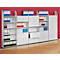 Open kast Dante®, stellingsectie, H 2250 x B 800 mm, achterwand, lichtgrijs