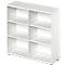 Open kast TETRIS WOOD - B 1200 x D 421 x H 1160mm - 3 OH - met glijders - wit - ons merk Schäfer Shop Genius