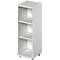 Open kast TETRIS WOOD - B 400 x D 421 x H 1160 mm - 3 OH - met glijders - lichtgrijs - ons merk Schäfer Shop Genius