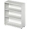 Open opzetkast TETRIS WOOD - B 1000 x D 421 x H 1160 mm - 3 OH - met glijders - lichtgrijs - ons merk Schäfer Shop Genius