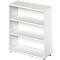 Open opzetkast TETRIS WOOD - B 1000 x D 421 x H 1160 mm - 3 OH - met glijders - wit - ons merk Schäfer Shop Genius