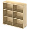 Open opzetkast TETRIS WOOD - B 1200 x D 421 x H 1160 mm - 3 OH - met glijders - ahorn decor - ons merk Schäfer Shop Genius