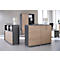 Open opzetkast TETRIS WOOD - B 1200 x D 421 x H 400 mm - 1 OH - grafiet - ons merk Schäfer Shop Genius
