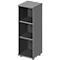Open opzetkast TETRIS WOOD - B 400 x D 421 x H 1160 mm - 3 OH - met glijders - grafiet - ons merk Schäfer Shop Genius