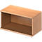 Open opzetkast TETRIS WOOD - B 800 x D 421 x H 400 mm - 1 OH - beuken decor - ons merk Schäfer Shop Genius