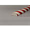 Oppervlaktebescherming type C+, 1 m/stuk, wit/rood