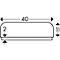 Oppervlaktebescherming type F, 1 m/stuk, geel/zwart, magnetisch