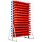 Opslagrek, aan 2 zijden te monteren, 30 rijen, incl. 150 open voorraadbakken LF 211 blauw &amp; 150 open voorraadbakken LF 211 rood, B 1145 x D 800 x H 1950 mm