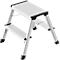 Opstapladder Hailo D60 StandardLine, 2 x 2 treden, tot 150 kg, opvouwbaar, antislipvoeten, aluminium &amp; kunststof, B 410 mm